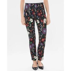 Chicos sz 1 So Slimming Juliet Mystique Floral Ankle Pants sz 4 small WP275